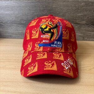Fifa World Cup Hat Cap Strap Back Red Soccer Football